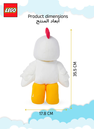 Manhattan Toys LEGO Chicken Suit Guy Plush Character Toy, Collectible Costume Doll for Kids, Cute Room Decor, Gift for Boys & Girls, Soft Stuffed Figure, 15.2 cm
