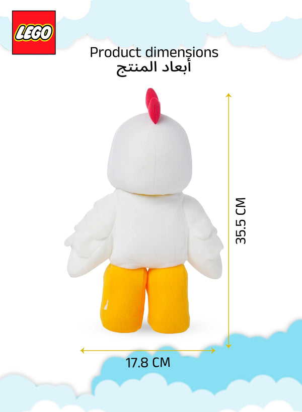 Manhattan Toys LEGO Chicken Suit Guy Plush Character Toy, Collectible Costume Doll for Kids, Cute Room Decor, Gift for Boys & Girls, Soft Stuffed Figure, 15.2 cm