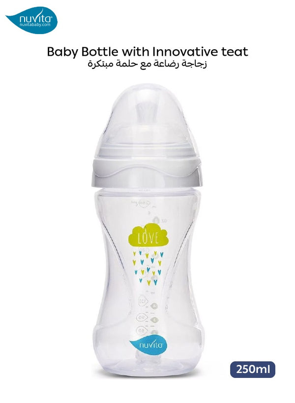 Anti-Colic Baby Bottle - Materno Feel | Ultra-Soft Teat | Ergonomic Design | BPA-Free | Prevents Colic & Ear Infections | 250ml | Easy to Clean |