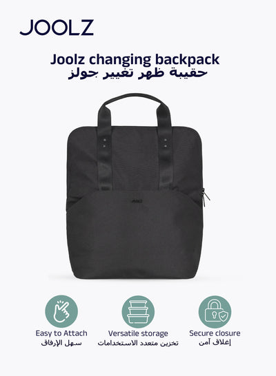 Joolz Stylish Diaper Backpack Spacious Baby Bag with Portable Changing Pad Insulated Bottle Compartment Laptop Pocket