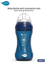 Anti-Colic Baby Bottle - Materno Feel | Ultra-Soft Teat | Ergonomic Design | BPA-Free | Prevents Colic & Ear Infections | 250ml | Easy to Clean - Blue