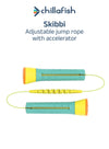Skibbi Mint Adjustable Jump Rope | Twist to Fit | No Wire Cutting | 20-330cm | All ages