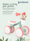 Quadi Racer Breeze Pink Kids 4-Wheel Ride-On Toddler Car | Storage Basket | Steering Limiter | Silent Wheels | 1-3 years