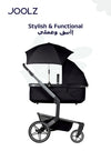 Universal Baby Stroller Parasol UPF50+ Sun Protection | Adjustable Flexible Arm Clip-On Umbrella | Space Black | Fits Multiple Strollers | Lightweight Shade 30 CM - Space black