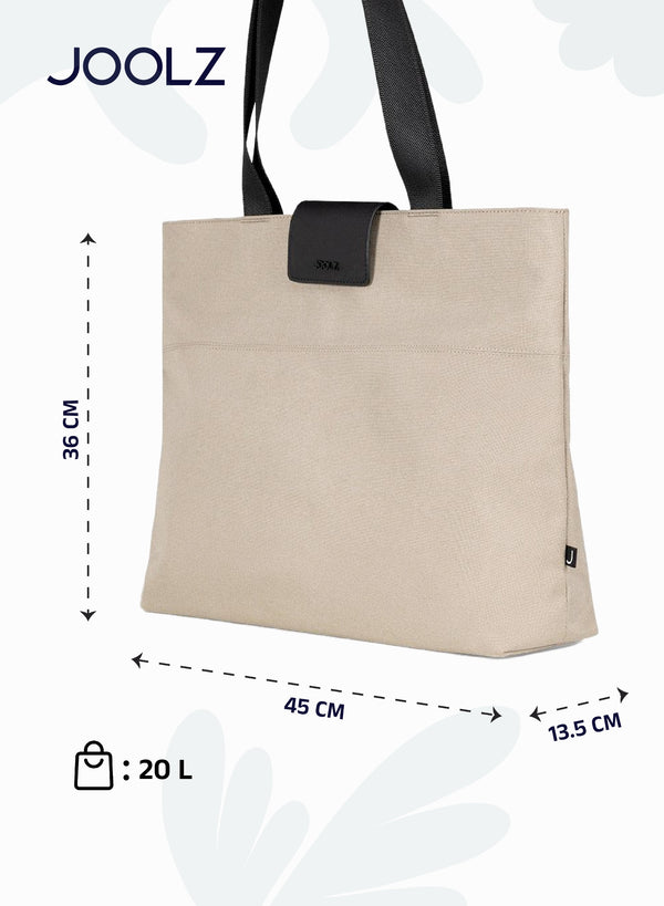 Eco-Friendly Changing Bag | Spacious Baby Diaper Bag with Insulated Bottle Pocket | Laptop Compartment | Foldable Changing Mat | Water-Repellent | 20L Capacity | 36 x 13.5 x 45 cm - Sandy Taupe