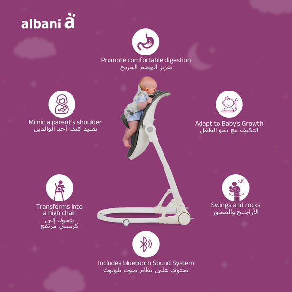 BabyUp Reflux Chair | Shoulder Replicated Angle™ SRA™ | Supports Digestion | Upright Safe Position | Comfortable Infant Seating | 50x40x30 CM | Baby Feeding & Play Chair