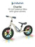 Charlie Glow Beige Kids Balance Bike with Light-Up Wheels | No Batteries Needed | Adjustable | 18-48 months