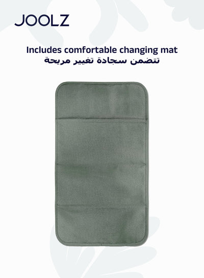 Stylish Diaper Backpack | Spacious Baby Bag with Portable Changing Pad | Insulated Bottle Compartment | Laptop Pocket | Eco-Friendly | Compatible with Hub/Day/Geo | Forest Green | 43.5 x 32.5 x 13.5 cm - Forest green