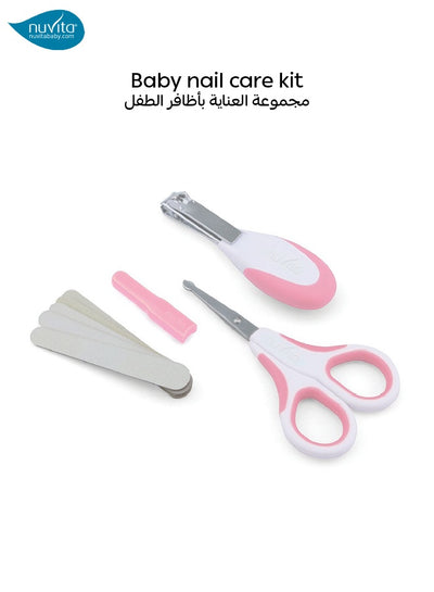 Baby Nail Care Kit | Steel Scissors | Ergonomic Nail Clippers | Hypoallergenic & Disinfectable | Gentle Cardboard Files | Safe for Babies' Nails | Ideal for Little Hands & Feet | Pnik