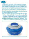 Multifunctional Feeding Set | 4-in-1 Meal Set | Plate with Suction Cup | Fruit Grater | Lemon Squeezer | Bowl & Spoon | Dishwasher & Microwave Safe | Compact & Portable | Blue