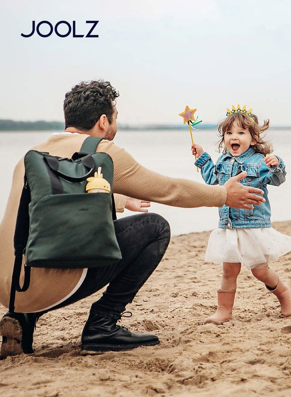 Stylish Diaper Backpack | Spacious Baby Bag with Portable Changing Pad | Insulated Bottle Compartment | Laptop Pocket | Eco-Friendly | Compatible with Hub/Day/Geo | Forest Green | 43.5 x 32.5 x 13.5 cm - Forest green