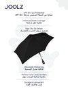 Universal Baby Stroller Parasol UPF50+ Sun Protection | Adjustable Flexible Arm Clip-On Umbrella | Space Black | Fits Multiple Strollers | Lightweight Shade 30 CM - Space black
