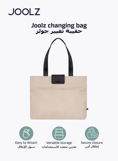 Joolz Eco-Friendly Changing Bag Spacious Baby Diaper Bag with Insulated Bottle Pocket Laptop Compartment Foldable Changing