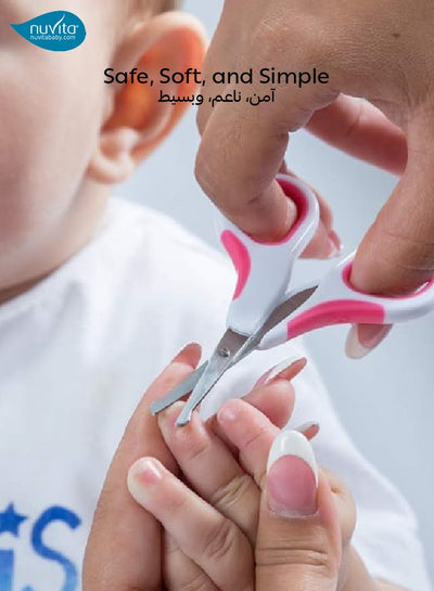 Baby Nail Care Kit | Steel Scissors | Ergonomic Nail Clippers | Hypoallergenic & Disinfectable | Gentle Cardboard Files | Safe for Babies' Nails | Ideal for Little Hands & Feet | Pnik
