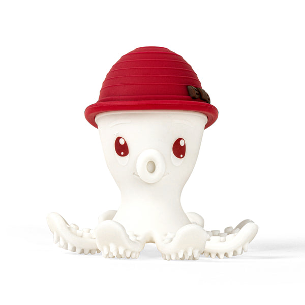 Mombella Ollie Octopus Teether Toy for Babies 5+ Months – Original Design, BPA-Free, Soft Silicone, Perfect for Teething Relief & Sensory Play - Chimney Red