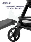 Joolz Hub² Footboard with Seat | Toddler Ride-On Board for Stroller | Detachable Seat | Foldable Design | Easy Attachment | Supports up to 44 lbs (20 KG) | 39 x 37.5 x 23 cm - black