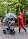 Universal Baby Stroller Parasol UPF50+ Sun Protection | Adjustable Flexible Arm Clip-On Umbrella | Space Black | Fits Multiple Strollers | Lightweight Shade 30 CM - Space black