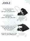 Aer² Newborn Nest to Seat | Compatible with Joolz Aer² Stroller | Airplane Friendly | Soft, Snug Protection | Adjustable Leg Rest | UPF 50+ Sun Protection | 0–15kg - Black