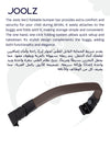 Aer² Foldable Bumper Bar for Stroller | Extra Cozy & Secure | Easy One-Hand Use | Quick Fold | Stylish Design | Safe for Toddlers | Compatible with Joolz Aer² | 10 x 50 x 8 CM - brown