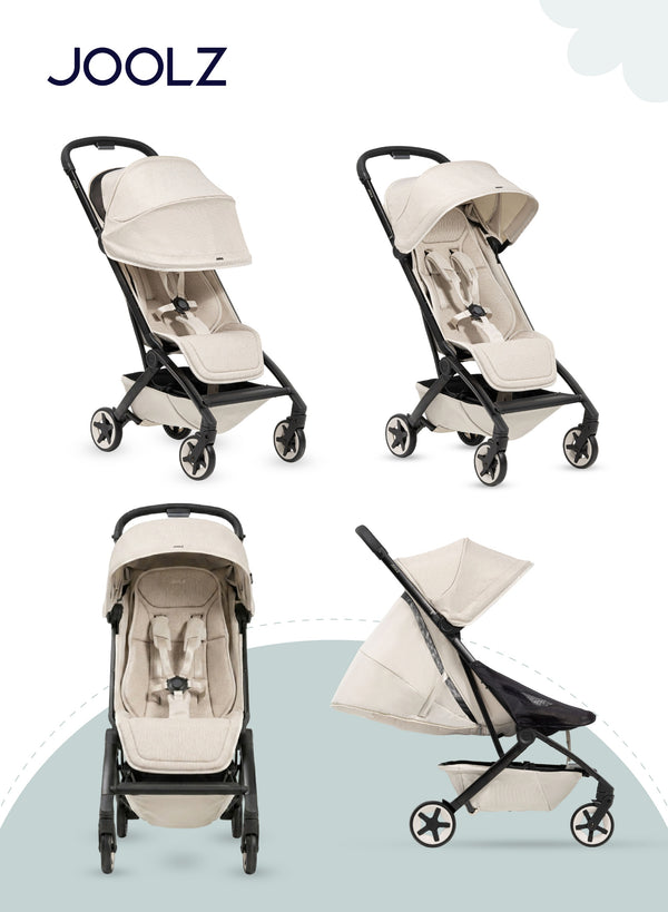 Aer² Compact & Lightweight Baby Stroller | One-Hand Fold | Suitable from Newborn to Toddler | Easy Steering | Airplane Friendly | Ultra-Compact | 44x53x23.5 CM | Calming Beige | 6.2 Kg