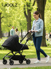 Aer² Newborn Nest to Seat | Compatible with Joolz Aer² Stroller | Airplane Friendly | Soft, Snug Protection | Adjustable Leg Rest | UPF 50+ Sun Protection | 0–15kg - Black
