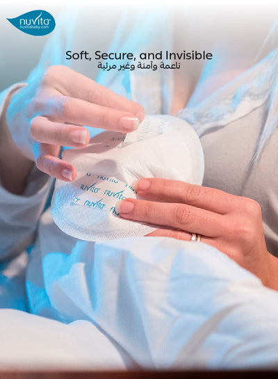 Disposable Breast Pads for Day & Night | Super Absorbent | 7 Layers | 3D Slim Honeycomb | Soft & Breathable | Invisible Under Clothing | Individually Packaged