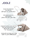 Aer² Newborn Nest to Seat | Compatible with Joolz Aer² Stroller | Airplane Friendly | Soft, Snug Protection | Adjustable Leg Rest | UPF 50+ Sun Protection | 0–15kg - Sandy Taupe