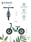 Charlie Glow Sky Blue Kids Balance Bike with Light-Up Wheels | No Batteries Needed | Adjustable | 18-48 months