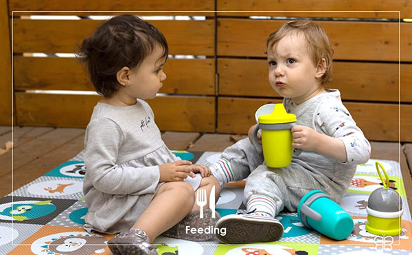 bblüv – Küp - 4-in-1 Durable Spill-Proof Transition Sippy Cup for Toddlers and Children - Food-Grade Silicone Baby Cup, 240 ml, Lime