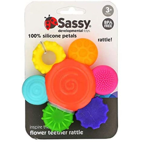 Sassy Silicone Flower Teether Rattle